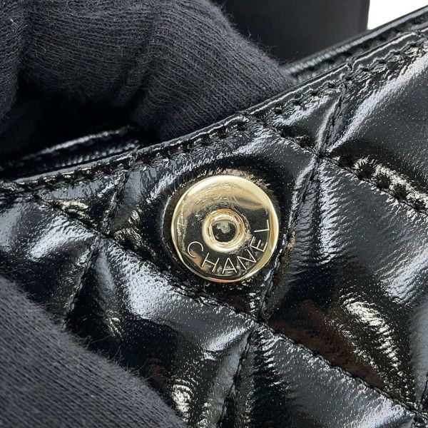 シャネル チェーンウォレット スモール チェーンクラッチ リボン シャイニーラムスキン AP4466 CHANEL 財布 黒