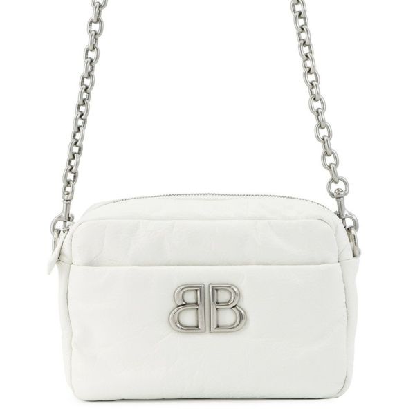 バレンシアガ ショルダーバッグ モナコ カメラバッグ XS BB レザー 806459 BALENCIAGA 白