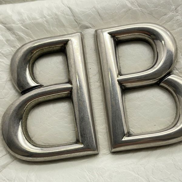 バレンシアガ ショルダーバッグ モナコ カメラバッグ XS BB レザー 806459 BALENCIAGA 白