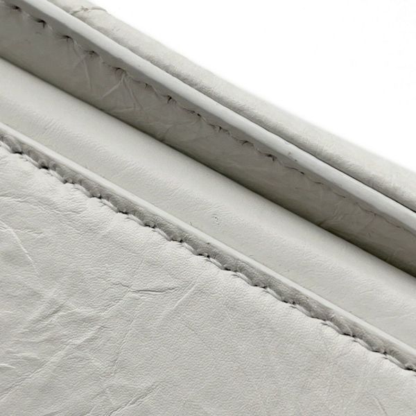 バレンシアガ チェーンショルダーバッグ クラッシュ Crush スモール レザー 716351 BALENCIAGA 白