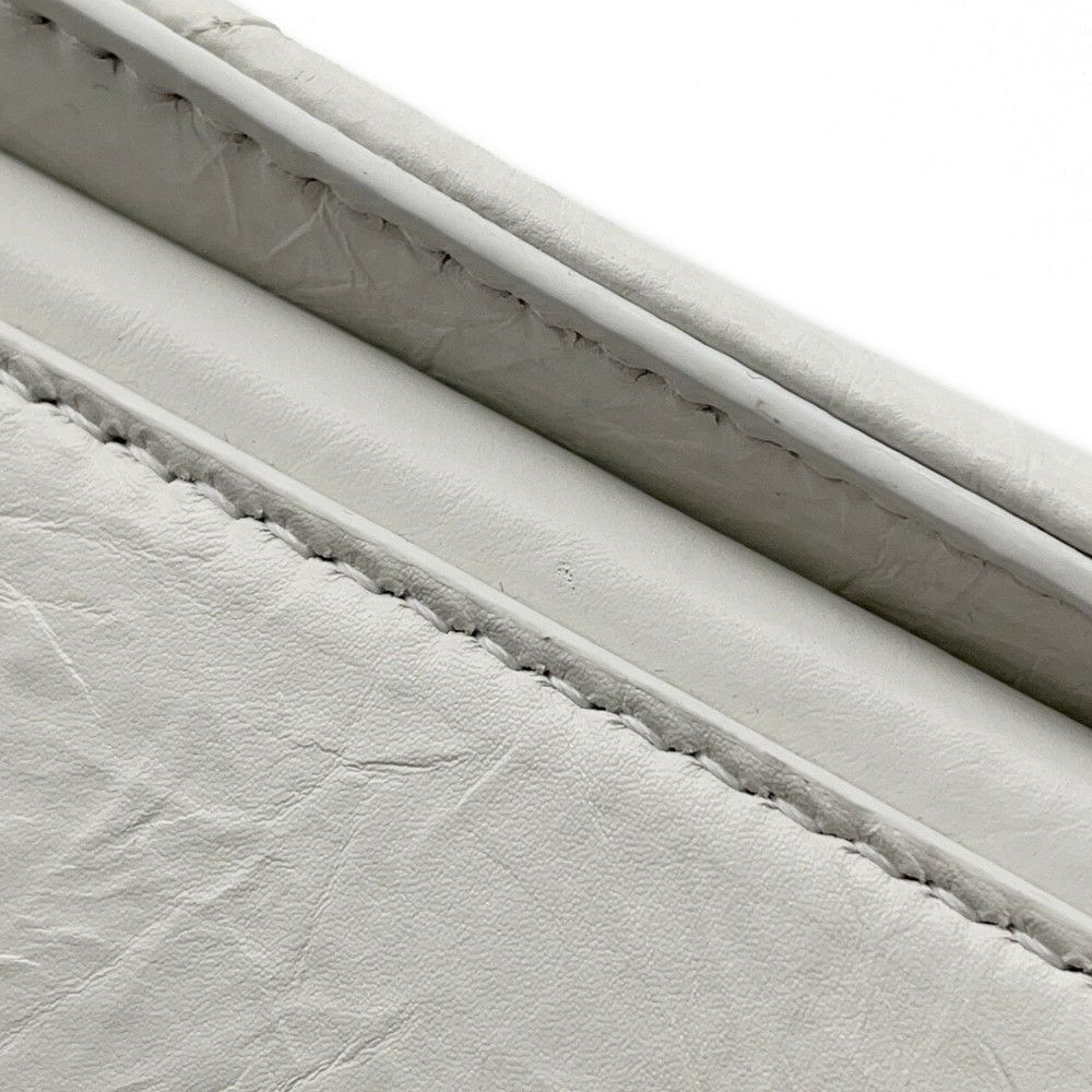 バレンシアガ チェーンショルダーバッグ クラッシュ Crush スモール レザー 716351 BALENCIAGA 白