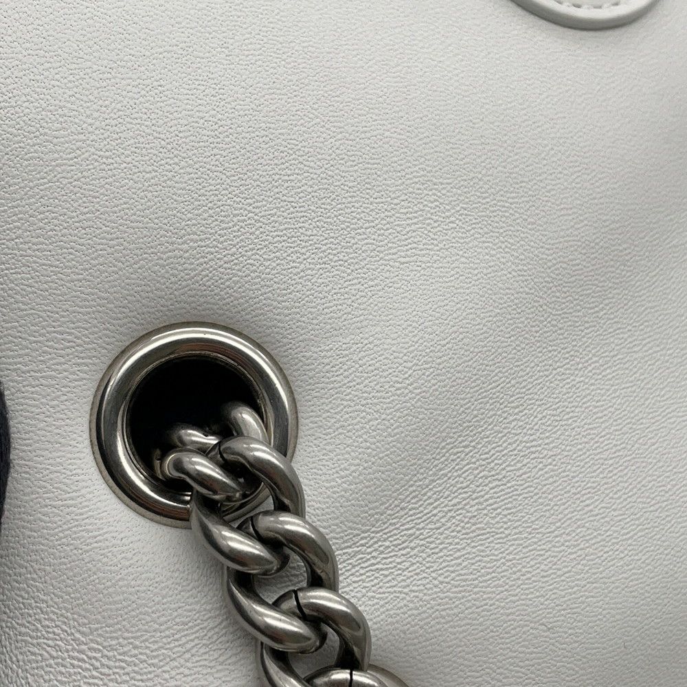 バレンシアガ チェーンショルダーバッグ クラッシュ Crush スモール レザー 716351 BALENCIAGA 白