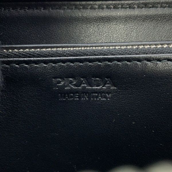 プラダ 長財布 ブラッシュドレザー ラウンドファスナー 2ML317 PRADA メンズ 黒