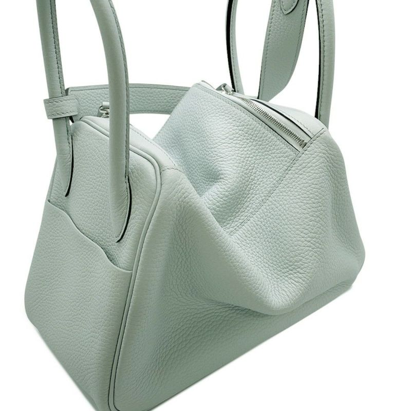 エルメス ハンドバッグ リンディ26 ブルーペール/シルバー金具 トリヨンクレマンス D刻印 2wayショルダー