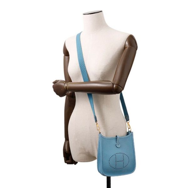 エルメス エブリンTPM 111cm アマゾン ニューブルージーン/ゴールド金具 トリヨンクレマンス B刻印