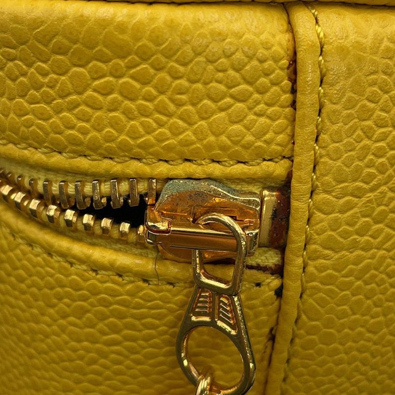 シャネル ショルダーバッグ ココマーク トップハンドル バニティバッグ キャビアスキン A07060 CHANEL