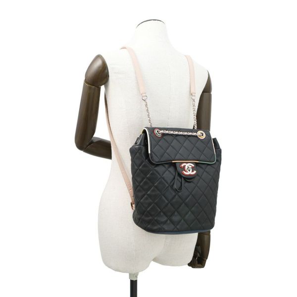 シャネル リュック マトラッセ ココマーク ラムスキン CHANEL バッグ バックパック 黒