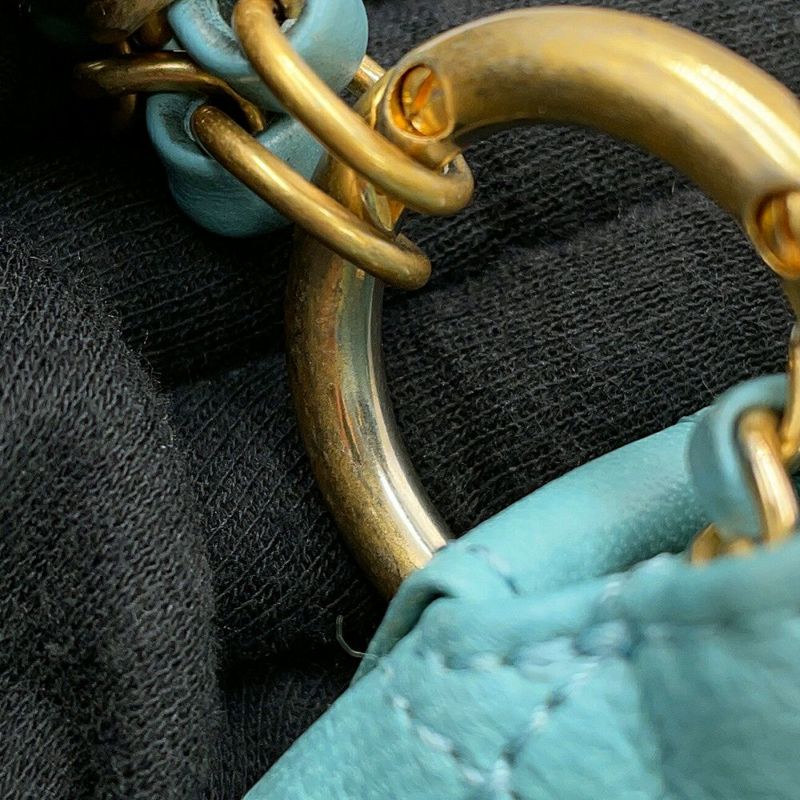 シャネル チェーンショルダーバッグ ココマーク マトラッセ ドローストリング ラムスキン CHANEL 2way