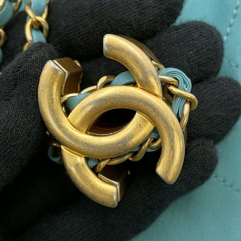 シャネル チェーンショルダーバッグ ココマーク マトラッセ ドローストリング ラムスキン CHANEL 2way