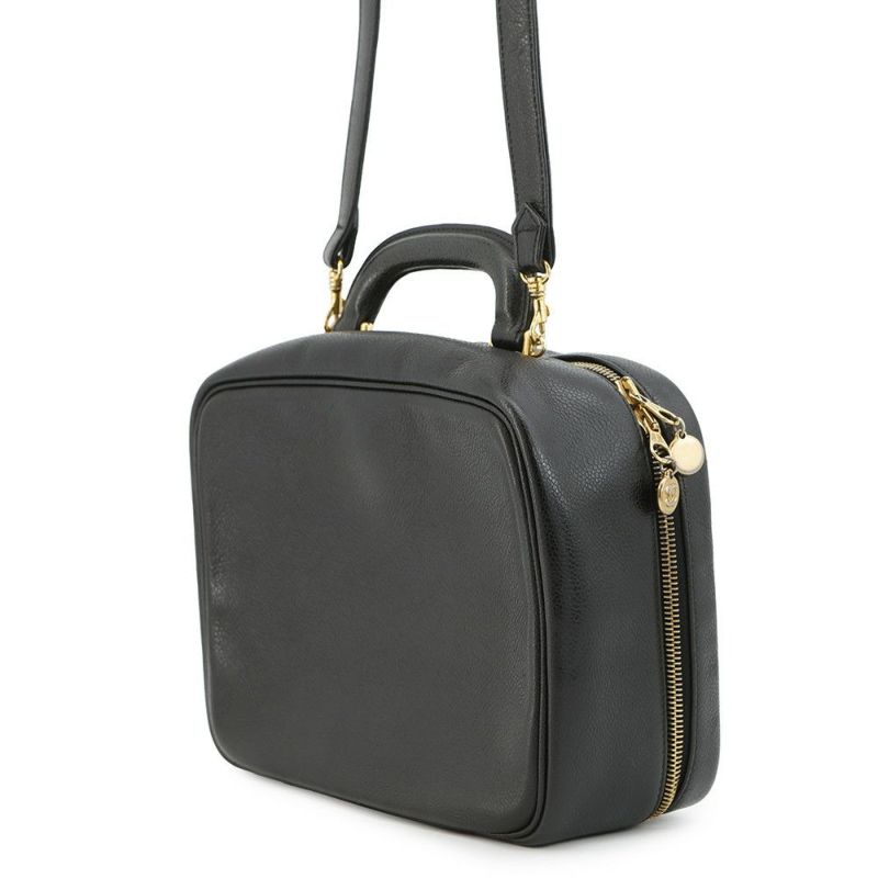 シャネル ハンドバッグ ココマーク バニティバッグ キャビアスキン A07061 CHANEL 2way 黒