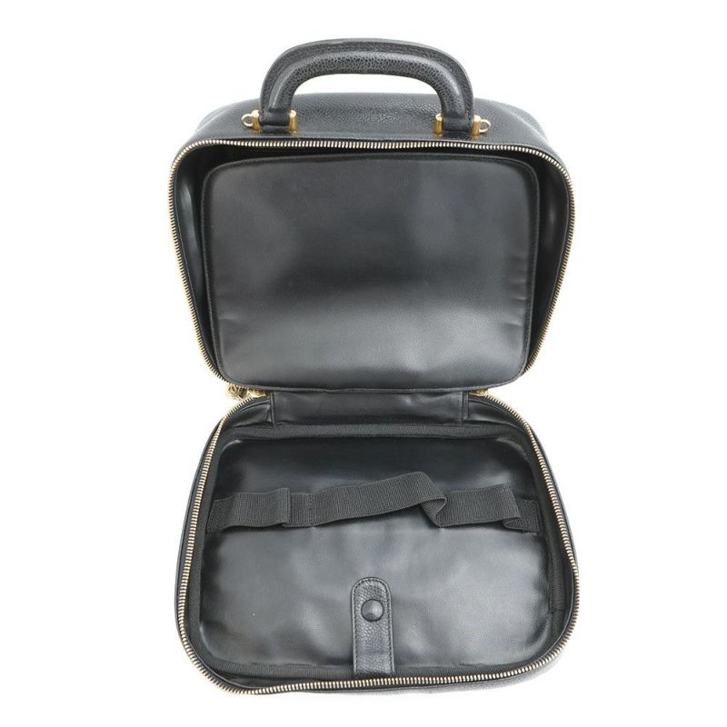 シャネル ハンドバッグ ココマーク バニティバッグ キャビアスキン A07061 CHANEL 2way 黒