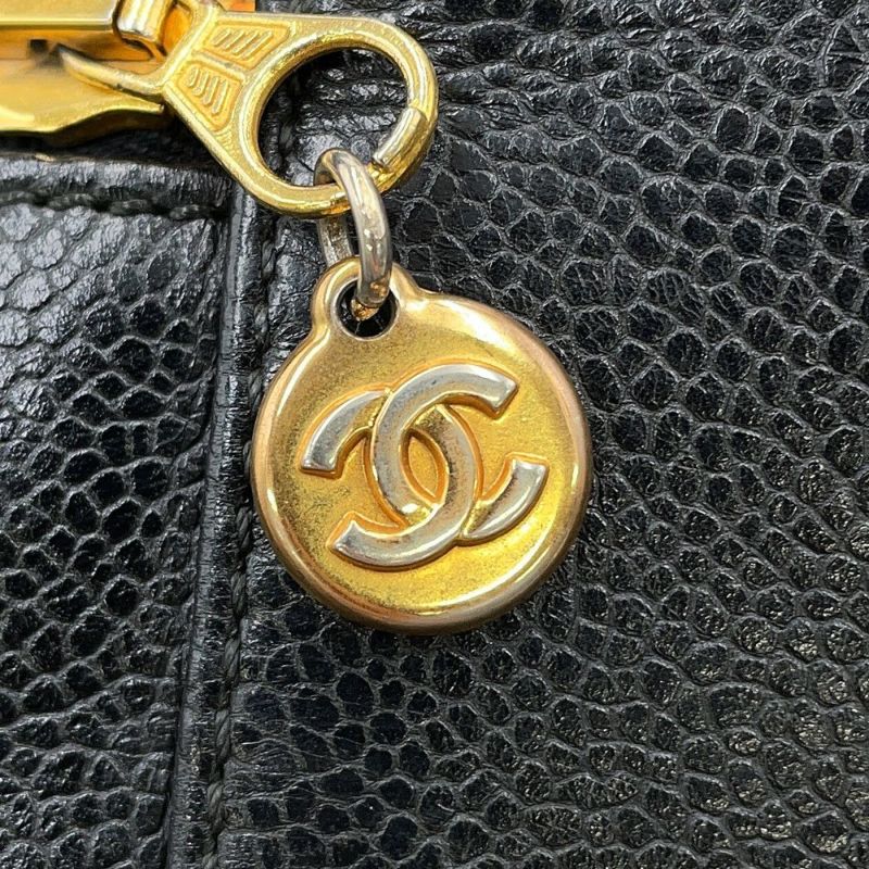 シャネル ハンドバッグ ココマーク バニティバッグ キャビアスキン A07061 CHANEL 2way 黒