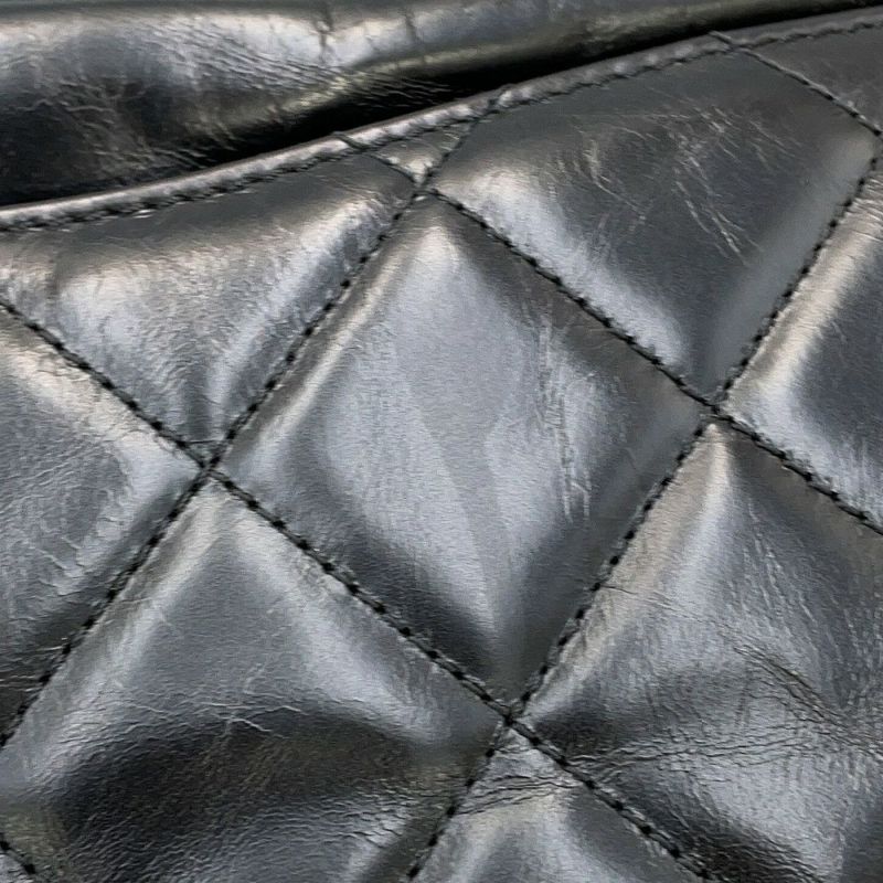 シャネル トートバッグ ドーヴィル ココマーク ラージ レザー CHANEL 2way 黒