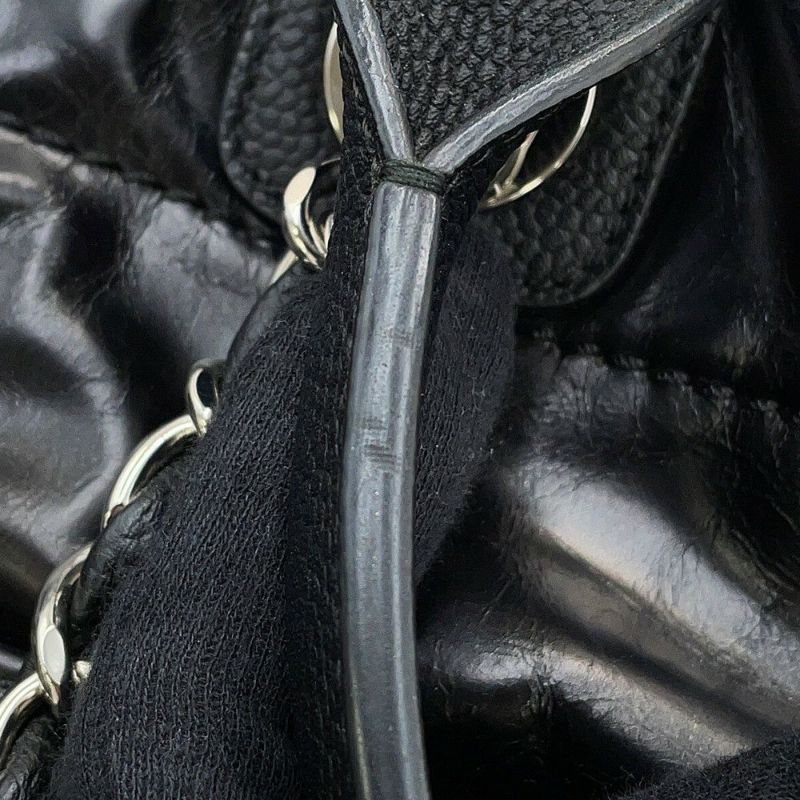 シャネル トートバッグ ドーヴィル ココマーク ラージ レザー CHANEL 2way 黒