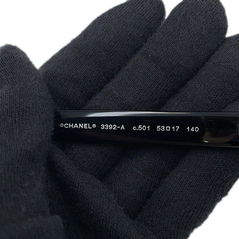 シャネル サングラス ココマーク スクエア シェイプ オプティカル 53□17 140 3392-A CHANEL アイウェア 黒