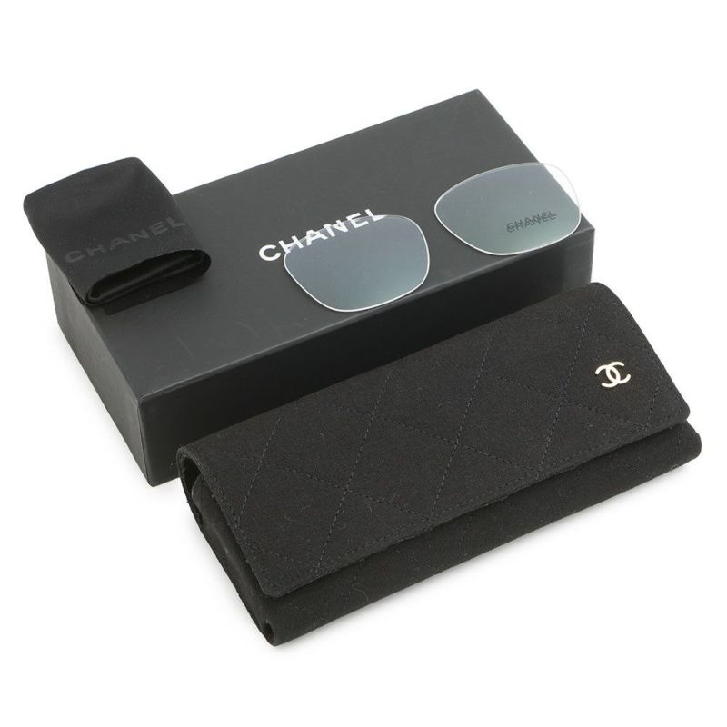 シャネル サングラス ココマーク スクエア シェイプ オプティカル 53□17 140 3392-A CHANEL アイウェア 黒