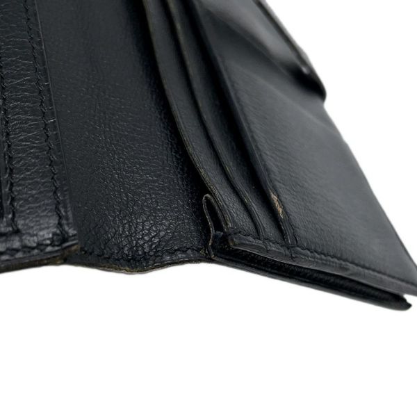 エルメス 長財布 ベアンスフレ ブラック/シルバー金具 リザード □L刻印 HERMES 財布 黒