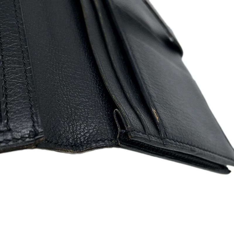 エルメス 長財布 ベアンスフレ ブラック/シルバー金具 リザード □L刻印 HERMES 財布 黒