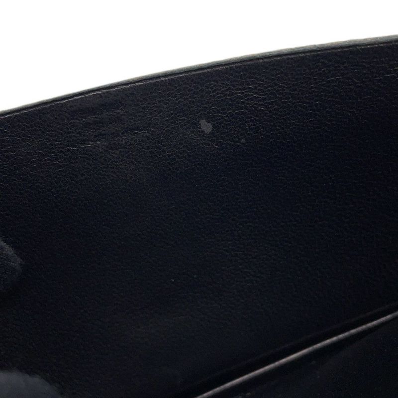 エルメス 長財布 ベアンスフレ ブラック/シルバー金具 リザード □L刻印 HERMES 財布 黒