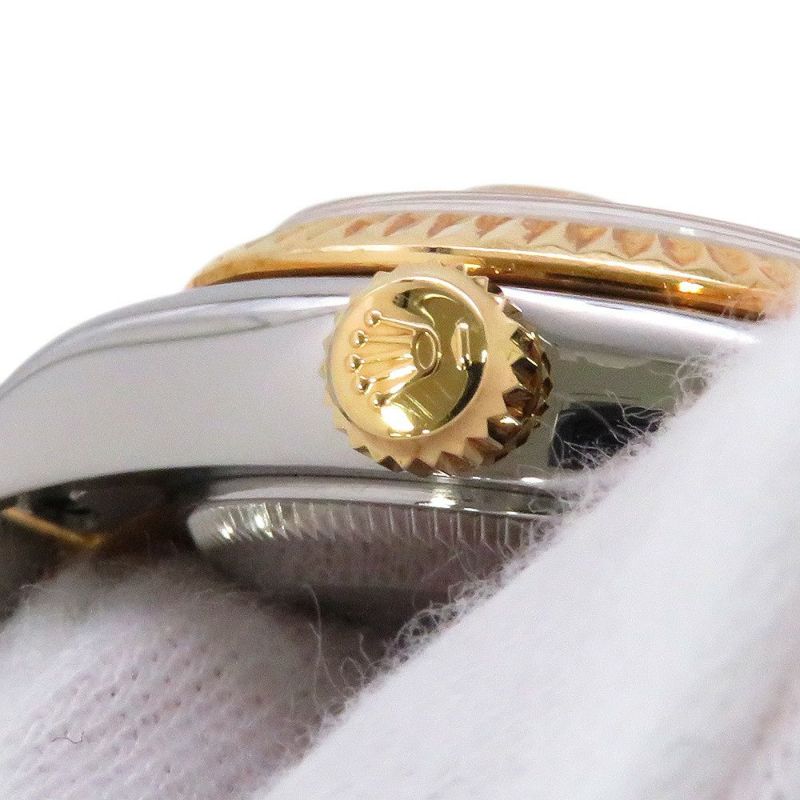 ロレックス デイトジャスト SS/K18YGイエローゴールド 10Pダイヤ M番 179173G シャンパン文字盤 コンピューター