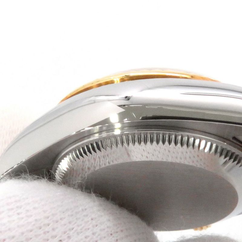 ロレックス デイトジャスト SS/K18YGイエローゴールド 10Pダイヤ M番 179173G シャンパン文字盤 コンピューター