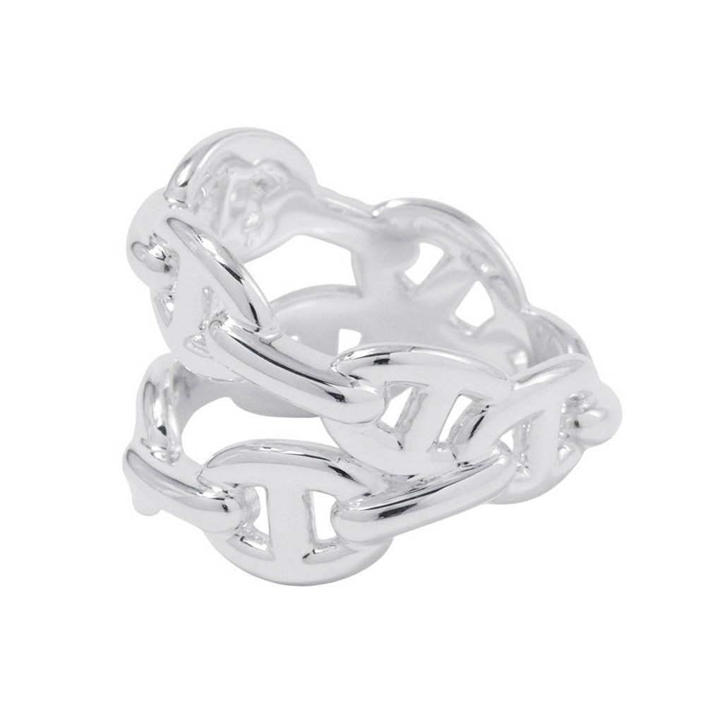 エルメス リング ダブル アンシェネ PM Enchainee SV925シルバー リングサイズ55 HERMES ジュエリー