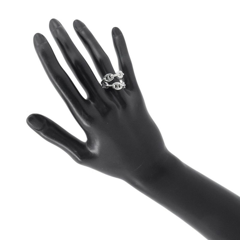 エルメス リング ダブル アンシェネ PM Enchainee SV925シルバー リングサイズ55 HERMES ジュエリー