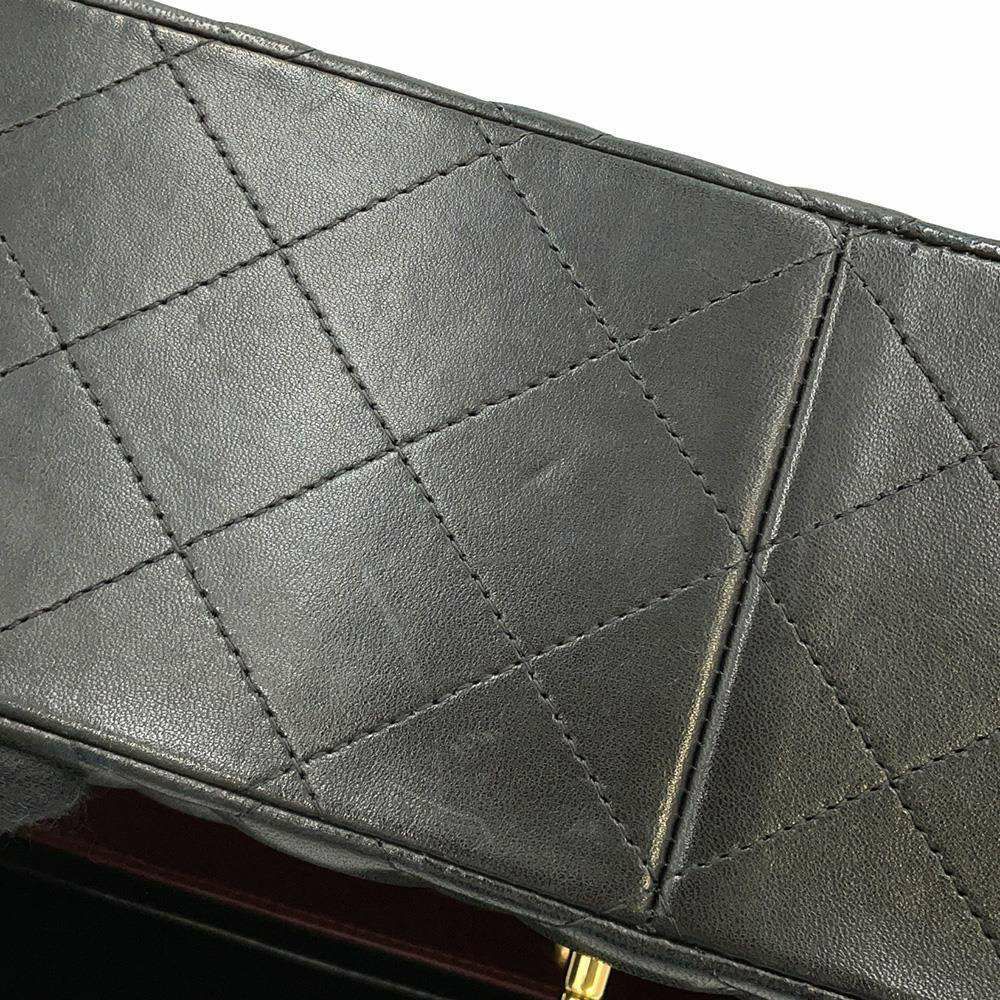 シャネル チェーンショルダーバッグ マトラッセ30 ココマーク ラムスキン A58600 CHANEL 黒 デカマト