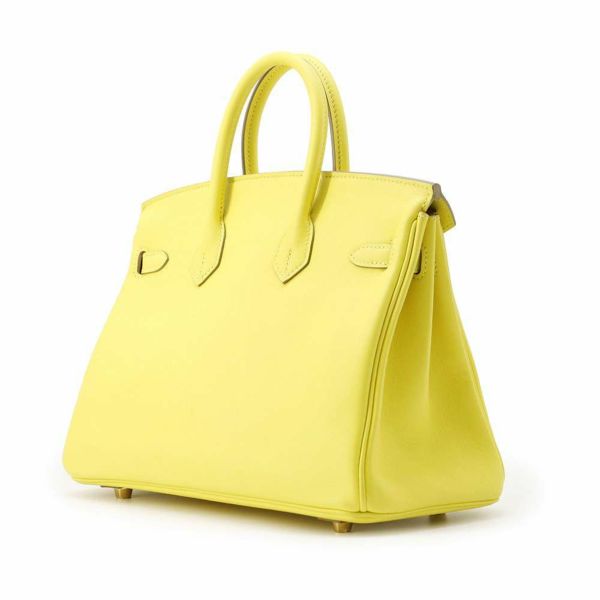 エルメス バーキン25 ライム/ピンクゴールド金具 スイフト D刻印 HERMES Birkin ハンドバッグ