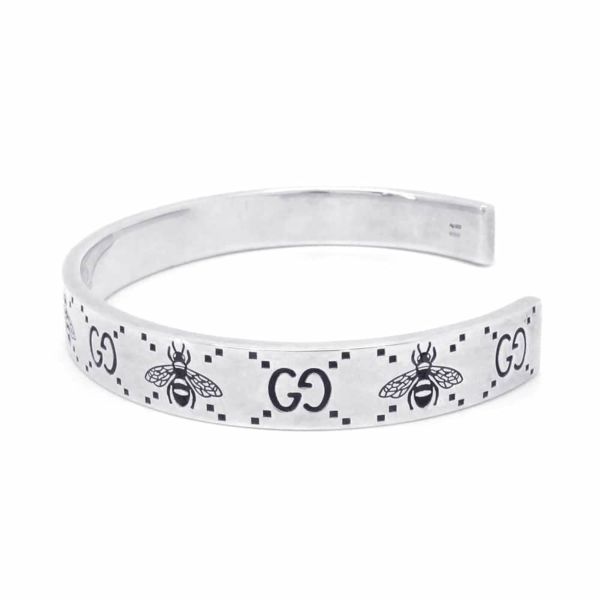 グッチ ブレスレット GG&ビー バングル  GG&Bee Engraving  Bangle SV925シルバー サイズ19 728296 GUCCI