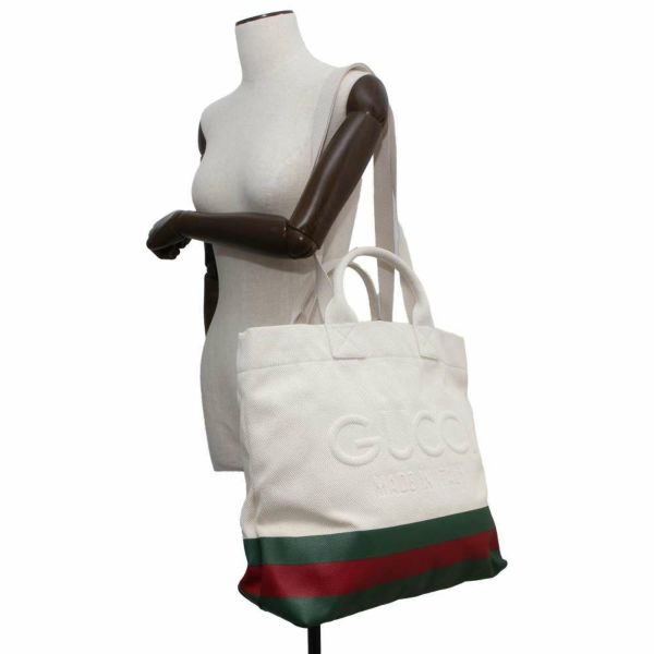 グッチ トートバッグ エンボス ディテール付き ウェブ キャンバス 782741 GUCCI 2wayショルダーバッグ