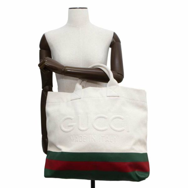 グッチ トートバッグ エンボス ディテール付き ウェブ キャンバス 782741 GUCCI 2wayショルダーバッグ