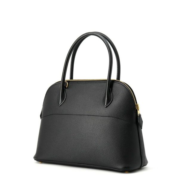 エルメス ハンドバッグ ボリード27 ブラック/ゴールド金具 エプソン C刻印 2wayショルダー 黒