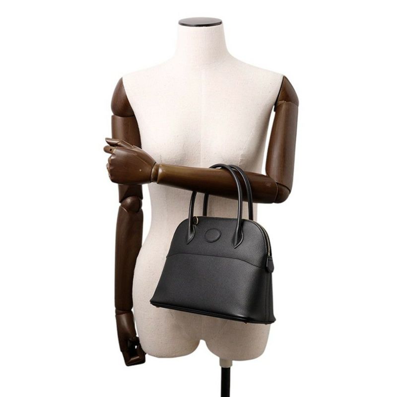 エルメス ハンドバッグ ボリード27 ブラック/ゴールド金具 エプソン C刻印 2wayショルダー 黒