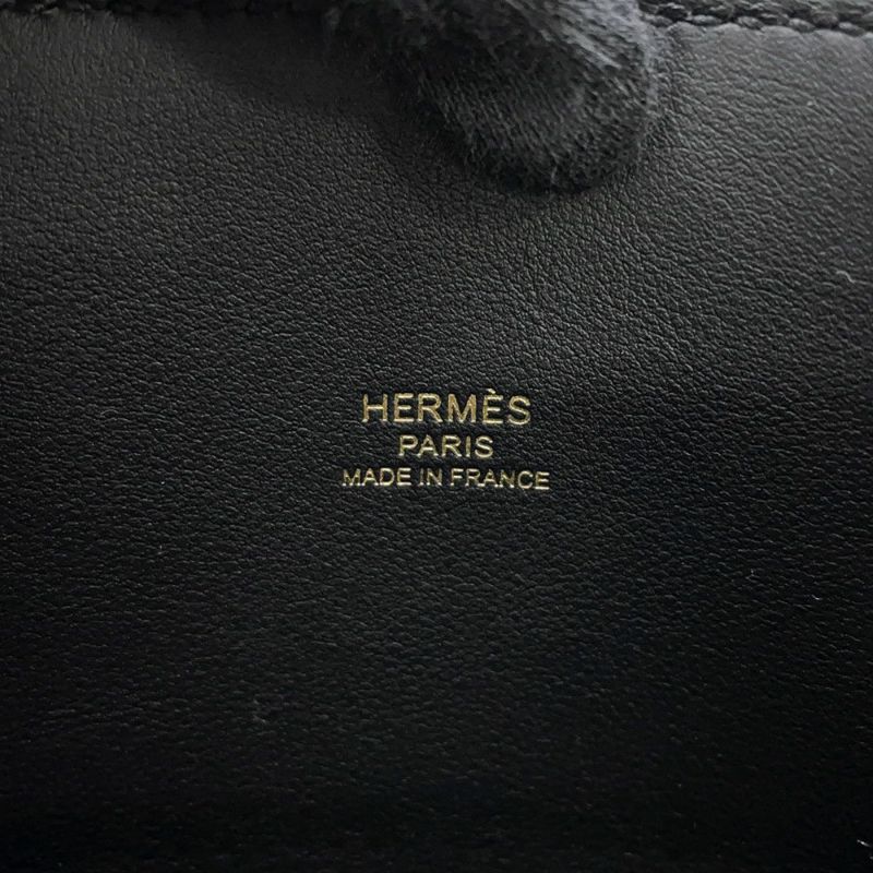 エルメス ボリード1923 25 ブラック/ゴールド金具 エプソン W刻印 2wayショルダー 黒