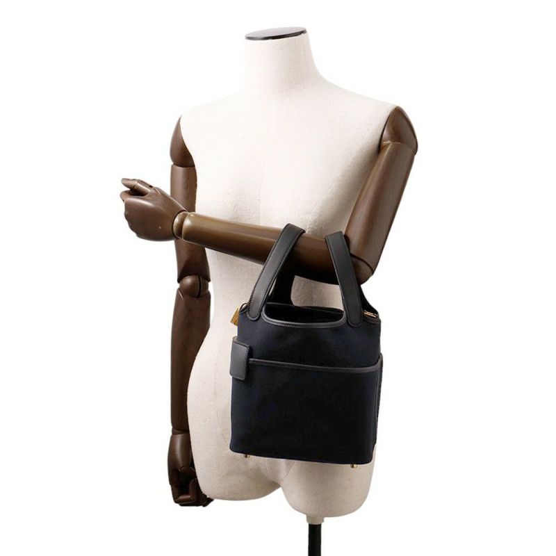 エルメス ハンドバッグ ピコタンロックPM カーゴ ブルーマリン/ブラック/ゴールド金具 トワルゴエラン/スイフト U刻印