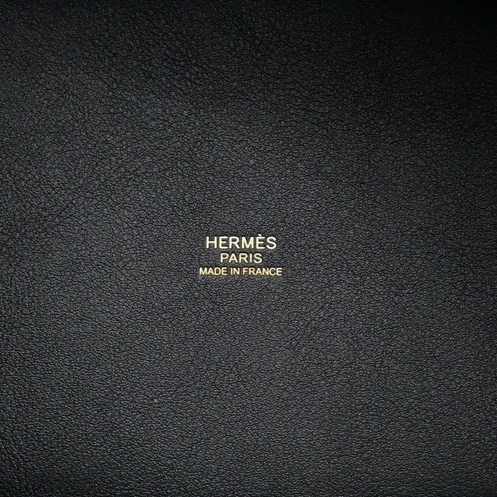 エルメス ハンドバッグ ピコタンロックPM カーゴ ブルーマリン/ブラック/ゴールド金具 トワルゴエラン/スイフト U刻印