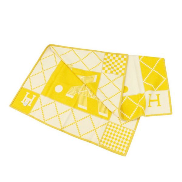 エルメス ブランケット ブレード アヴァロン・アニモ―・ナッテ ウール カシミヤ HERMES 毛布