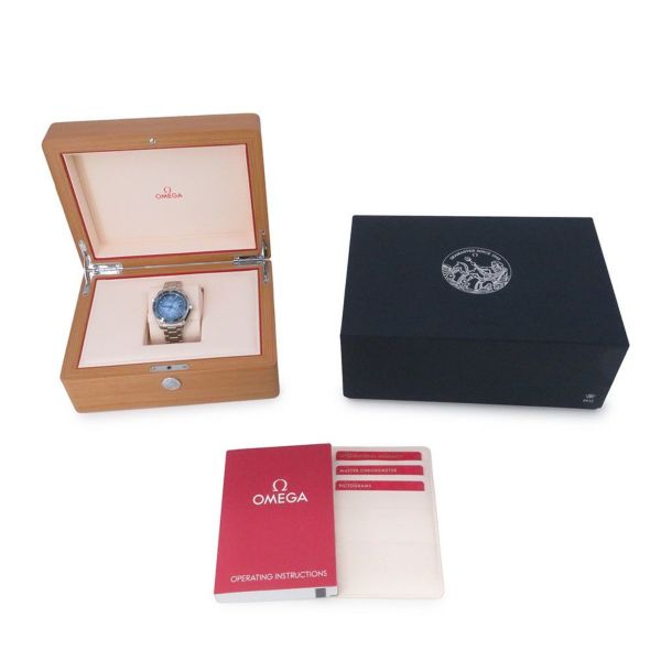 オメガ シーマスター プラネットオーシャン 600M コーアクシャル マスター クロノメーター 215.30.40.20.03.002 腕時計 サマーブルー文字盤