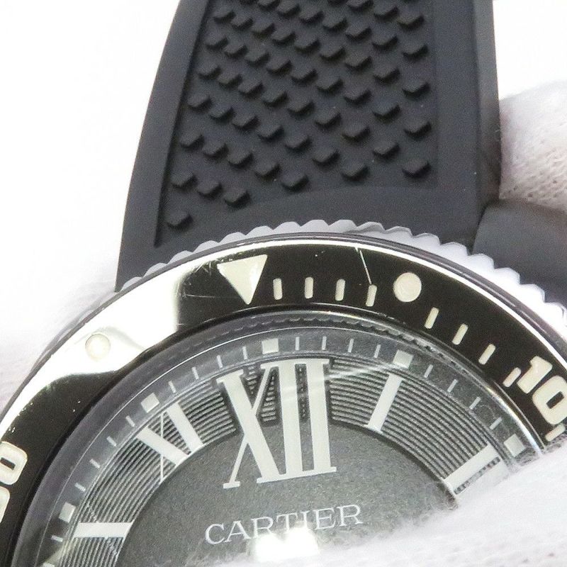 カルティエ カリブル ドゥ カルティエ ダイバー カーボン WCSA0006 Cartier 腕時計 黒文字盤