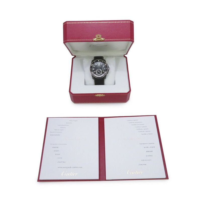 カルティエ カリブル ドゥ カルティエ ダイバー カーボン WCSA0006 Cartier 腕時計 黒文字盤