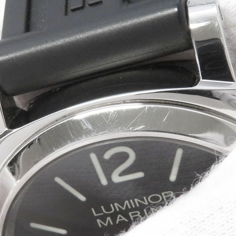 ルミノール マリーナ ロゴ アッチャイオ PAM01005 PANERAI 腕時計 ウォッチ 黒文字盤