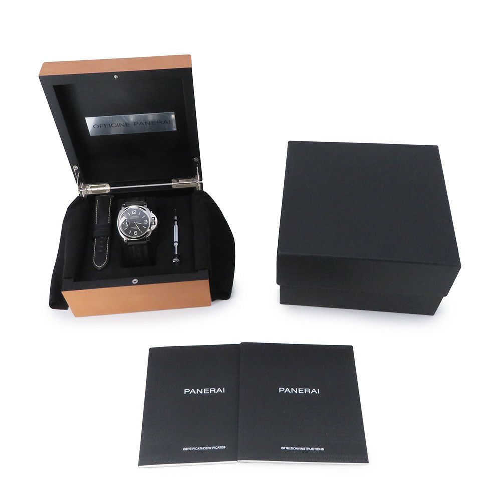 ルミノール マリーナ ロゴ アッチャイオ PAM01005 PANERAI 腕時計 ウォッチ 黒文字盤