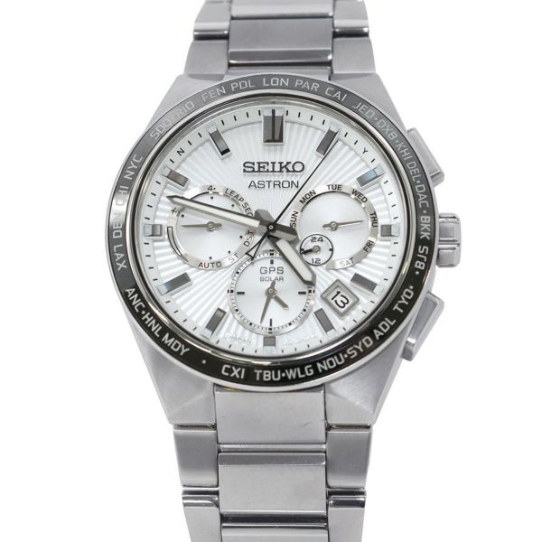 セイコー アストロン SBXC117 SEIKO 腕時計 シルバー文字盤 ソーラー電波