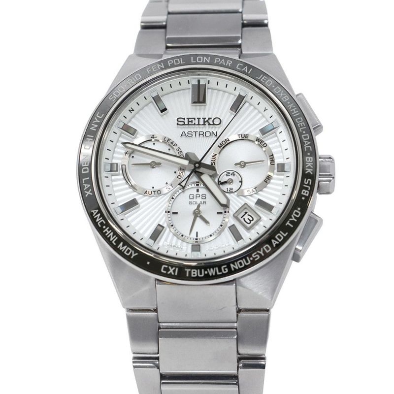 セイコー アストロン SBXC117 SEIKO 腕時計 シルバー文字盤 ソーラー電波