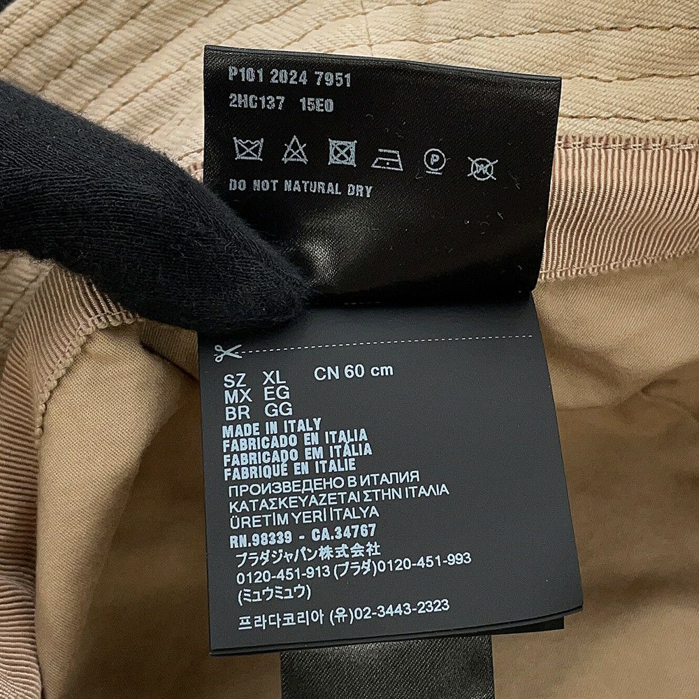 プラダ ハット トライアングルロゴ コットン サイズXL 2HC137 PRADA 帽子