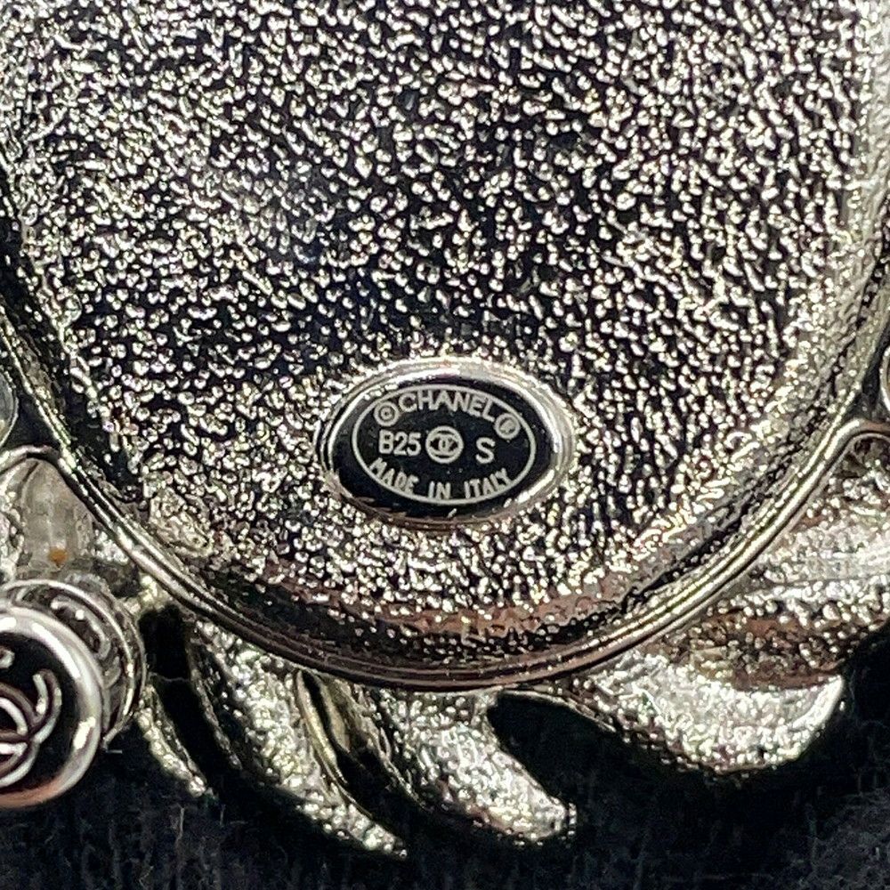 シャネル ブローチ ココマーク ラインストーン B25S CAHNEL アクセサリー 黒