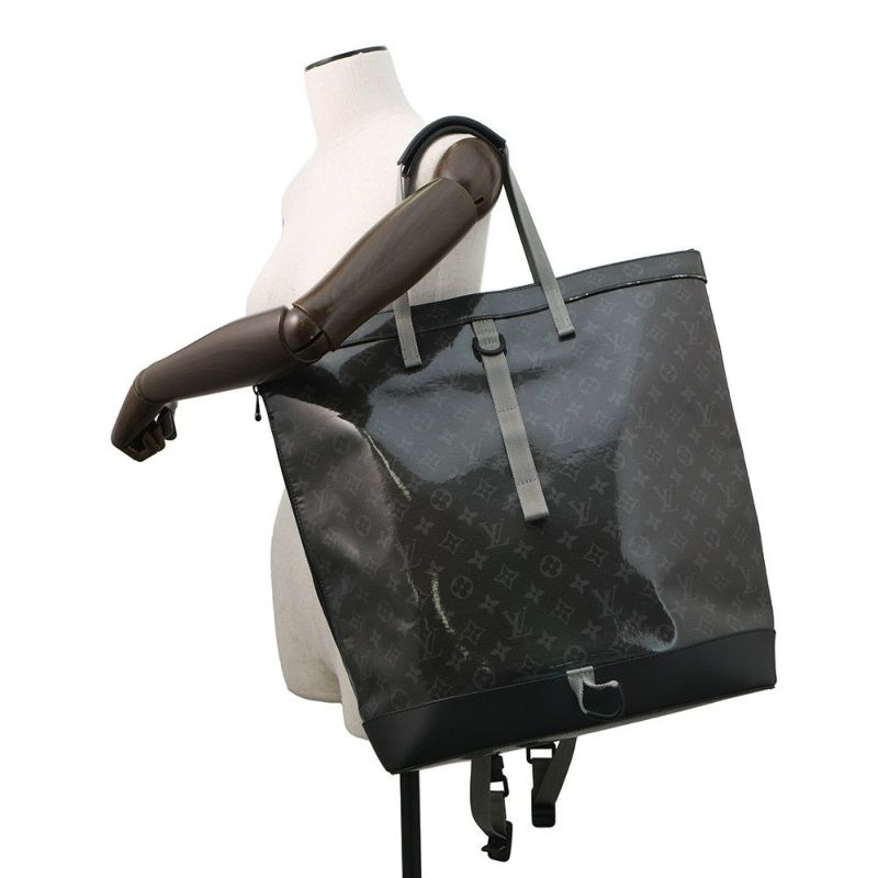 ルイヴィトン トートバッグ モノグラム・エクリプスグレーズ ジップド・トート M43900 ヴィトン 2way リュック ブラック 黒