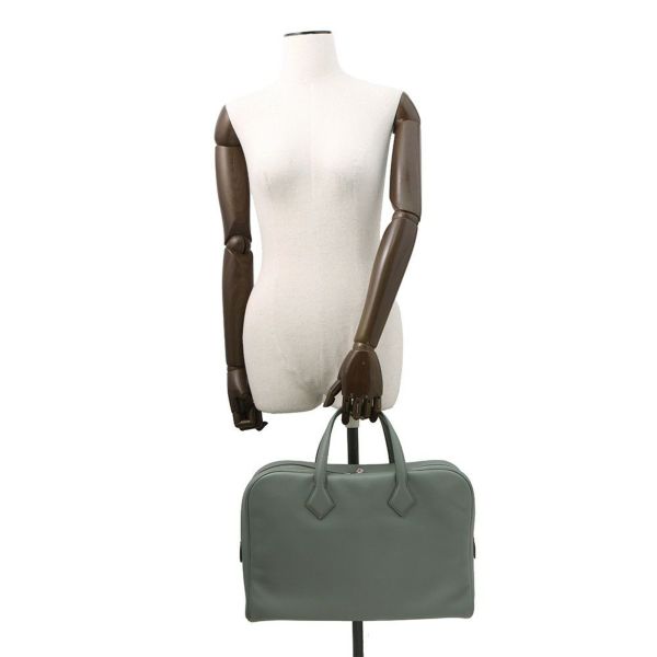 エルメス ブリーフケース ヴィクトリア2 12H ヴェールアマンド/シルバー金具 エバーカラー D刻印  HERMES メンズ