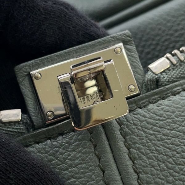 エルメス ブリーフケース ヴィクトリア2 12H ヴェールアマンド/シルバー金具 エバーカラー D刻印  HERMES メンズ